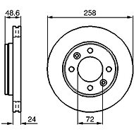 BOSCH brake disc 0 986 479 008, set of 2, set of 2 - Brake Disc