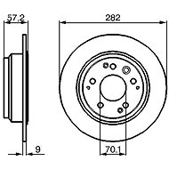 BOSCH brake disc 0 986 479 017, set of 2, set of 2 - Brake Disc