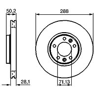 BOSCH brake disc 0 986 479 026, set of 2, set of 2 - Brake Disc