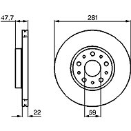 BOSCH brake disc 0 986 479 100, set of 2, set of 2 - Brake Disc