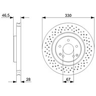 BOSCH brake disc 0 986 479 135, set of 2, set of 2 - Brake Disc