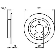 BOSCH brake disc 0 986 479 208, set of 2, set of 2 - Brake Disc