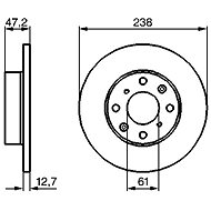 BOSCH brake disc 0 986 479 240, set of 2, set of 2 - Brake Disc