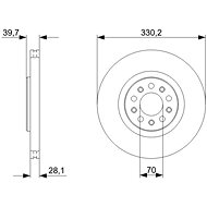 BOSCH brake disc 0 986 479 290, set of 2, set of 2 - Brake Disc