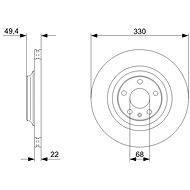 BOSCH brake disc 0 986 479 299, set of 2, set of 2 - Brake Disc
