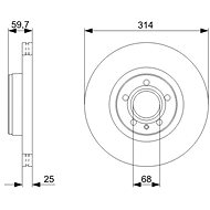 BOSCH brake disc 0 986 479 301, set of 2, set of 2 - Brake Disc