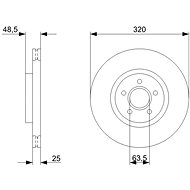 BOSCH brake disc 0 986 479 310, set of 2, set of 2 - Brake Disc