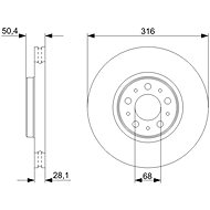 BOSCH brake disc 0 986 479 322, set of 2, set of 2 - Brake Disc