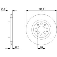 BOSCH brake disc 0 986 479 327, set of 2, set of 2 - Brake Disc