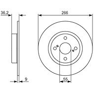 BOSCH brake disc 0 986 479 335, set of 2, set of 2 - Brake Disc