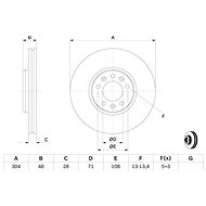 BOSCH brake disc 0 986 479 380, set of 2, set of 2 - Brake Disc