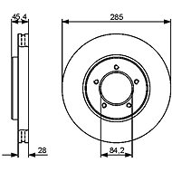 BOSCH brake disc 0 986 479 427, set of 2, set of 2 - Brake Disc