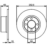 BOSCH brake disc 0 986 479 435, set of 2, set of 2 - Brake Disc
