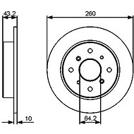 BOSCH brake disc 0 986 479 447, set of 2, set of 2 - Brake Disc