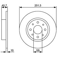 BOSCH brake disc 0 986 479 502, set of 2, set of 2 - Brake Disc