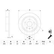 BOSCH brake disc 0 986 479 513, set of 2, set of 2 - Brake Disc