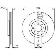 BOSCH brake disc 0 986 479 530, set of 2, set of 2 - Brake Disc