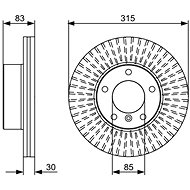 BOSCH brake disc 0 986 479 568, set of 2, set of 2 - Brake Disc