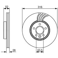 BOSCH brake disc 0 986 479 620, set of 2, set of 2 - Brake Disc