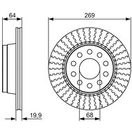 BOSCH brake disc 0 986 479 689, set of 2, set of 2 - Brake Disc