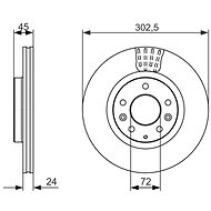 BOSCH brake disc 0 986 479 700, set of 2, set of 2 - Brake Disc