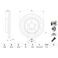 BOSCH brake disc 0 986 479 772, set of 2, set of 2 - Brake Disc