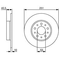 BOSCH brake disc 0 986 479 A37, set of 2, set of 2 - Brake Disc