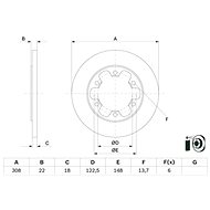 BOSCH brake disc 0 986 479 D43, set of 2, set of 2 - Brake Disc