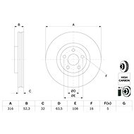 BOSCH brake disc 0 986 479 D48, set of 2, set of 2 - Brake Disc