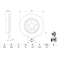 BOSCH brake disc 0 986 479 D59, set of 2, set of 2 - Brake Disc