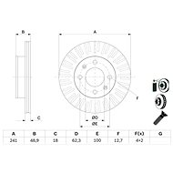 BOSCH brake disc 0 986 479 E73, set of 2, set of 2 - Brake Disc