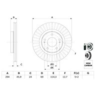 BOSCH brake disc 0 986 479 E76, set of 2, set of 2 - Brake Disc
