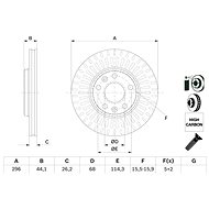 BOSCH brake disc 0 986 479 E77, set of 2, set of 2 - Brake Disc