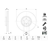BOSCH brake disc 0 986 479 E83, set of 2, set of 2 - Brake Disc