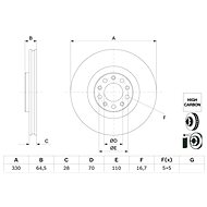 BOSCH brake disc 0 986 479 E88, set of 2, set of 2 - Brake Disc