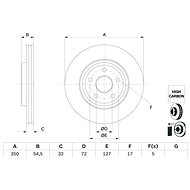 BOSCH brake disc 0 986 479 F01, set of 2, set of 2 - Brake Disc