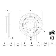 BOSCH brake disc 0 986 479 F07, set of 2, set of 2 - Brake Disc