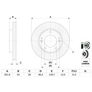 BOSCH brake disc 0 986 479 F20, set of 2, set of 2 - Brake Disc