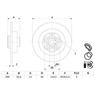 BOSCH brake disc 0 986 479 F24, set of 2, set of 2 - Brake Disc