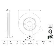 BOSCH brake disc 0 986 479 F70, set of 2, set of 2 - Brake Disc