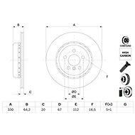 BOSCH brake disc 0 986 479 G14, set of 2, set of 2 - Brake Disc