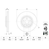 BOSCH brake disc 0 986 479 G32, set of 2, set of 2 - Brake Disc