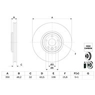 BOSCH brake disc 0 986 479 G33, set of 2, set of 2 - Brake Disc