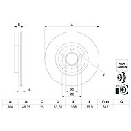 BOSCH brake disc 0 986 479 G68, set of 2, set of 2 - Brake Disc