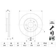 BOSCH brake disc 0 986 479 G86, set of 2, set of 2 - Brake Disc