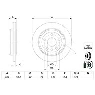 BOSCH brake disc 0 986 479 G87, set of 2, set of 2 - Brake Disc