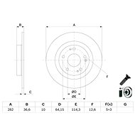 BOSCH brake disc 0 986 479 G90, set of 2, set of 2 - Brake Disc