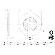 BOSCH brake disc 0 986 479 G91, set of 2, set of 2 - Brake Disc
