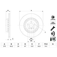 BOSCH brake disc 0 986 479 G99, set of 2, set of 2 - Brake Disc