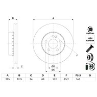 BOSCH brake disc 0 986 479 H45, set of 2, set of 2 - Brake Disc